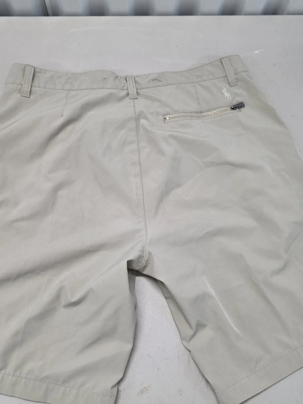 Polo Ralph Lauren Chino Khaki Polyester Shorts Men's Size 32x9.5
